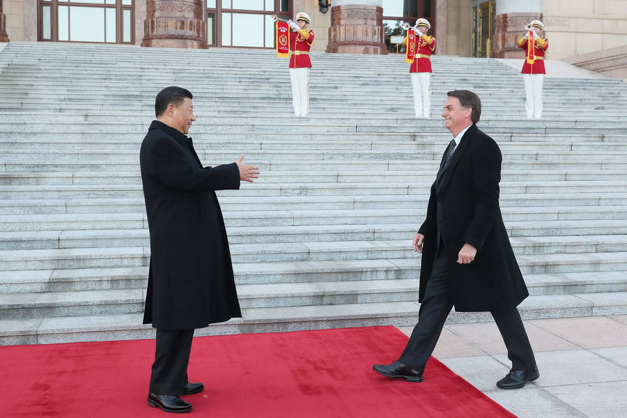 Presidente Bolsonaro esteve no mês passado com o líder chinês, Xi Jinping, em Brasília