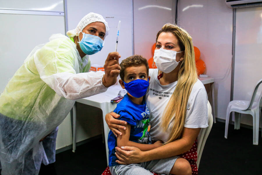 Maceió, 18 de janeiro de 2022
Vacinação infantil no Maceió shopping no bairro da Mangabeiras. Alagoas - Brasil.
Foto:@Ailton Cruz