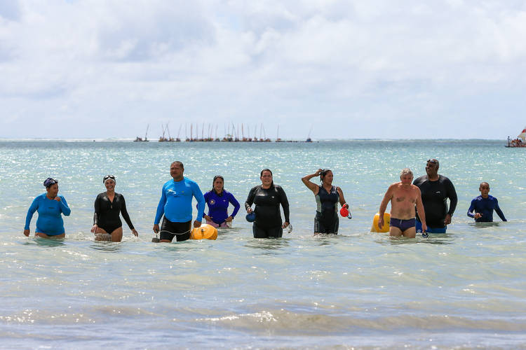/Maceió, 26 de janeiro de 2021
Projeto Guarda Nadadores, da Guarda Municipal de Maceió, dando aula de natação na praia de Pajuçara. Alagoas - Brasil.
Foto:@Ailton Cruz